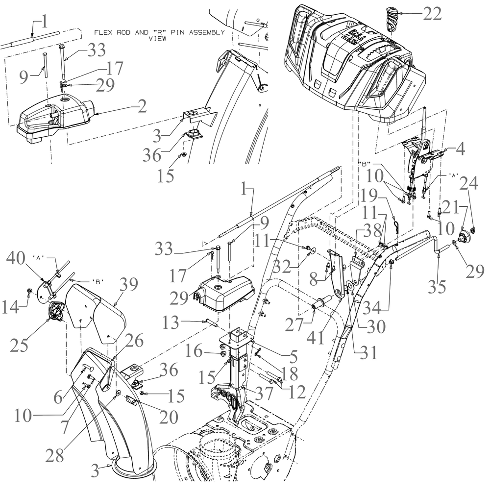 Chute Diagram and Parts List for 2X30-INCHHP (31AH5DVU756)(2021) Cub Cadet Snow Blower